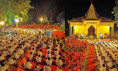 1,250 Buddhist monks and about 500 lay Buddhists gathered Sunday evening.