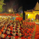 1,250 Buddhist monks and about 500 lay Buddhists gathered Sunday evening.