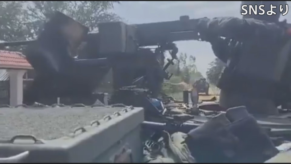 ទាហានថៃបើករថក្រោះបាញ់ចូលភូមិខ្មែរ