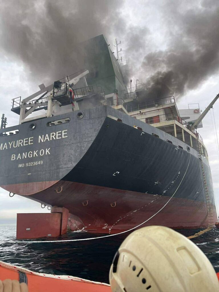 នាវាដឹកទំនិញថៃដែលរងការវាយប្រហារ