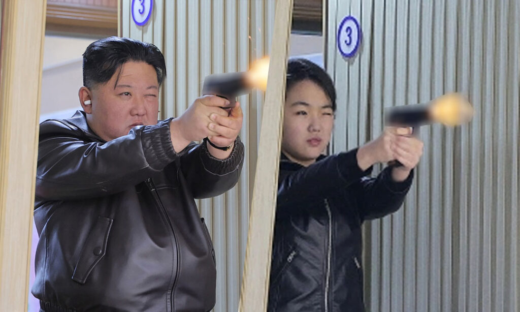 គីម ជុងអ៊ុន និងកូនស្រីសាកល្បងកាំភ្លើង