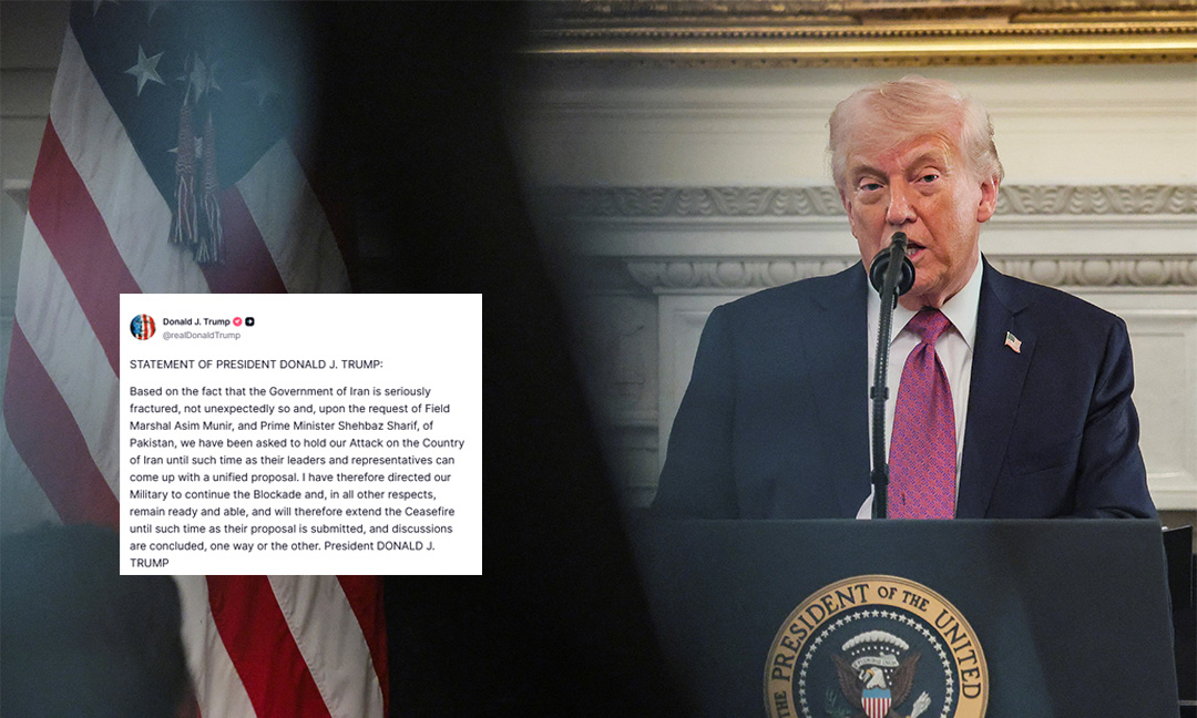 ត្រាំ ប្រកាសបន្តបទឈប់បាញ់ជាមួយ អ៊ីរ៉ង់