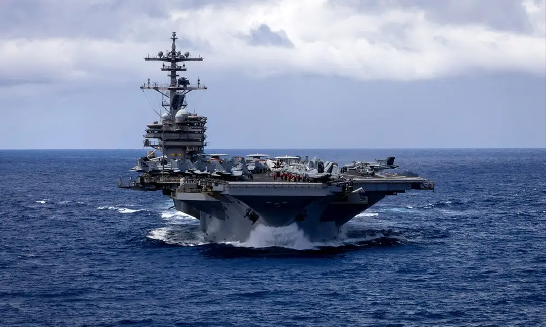 នាវាផ្ទុកយន្តហោះអាមេរិកទី៣ ចូលដល់ តំបន់ទទួលខុសត្រូវរបស់ CENTCOM កៀក អ៊ីរ៉ង់