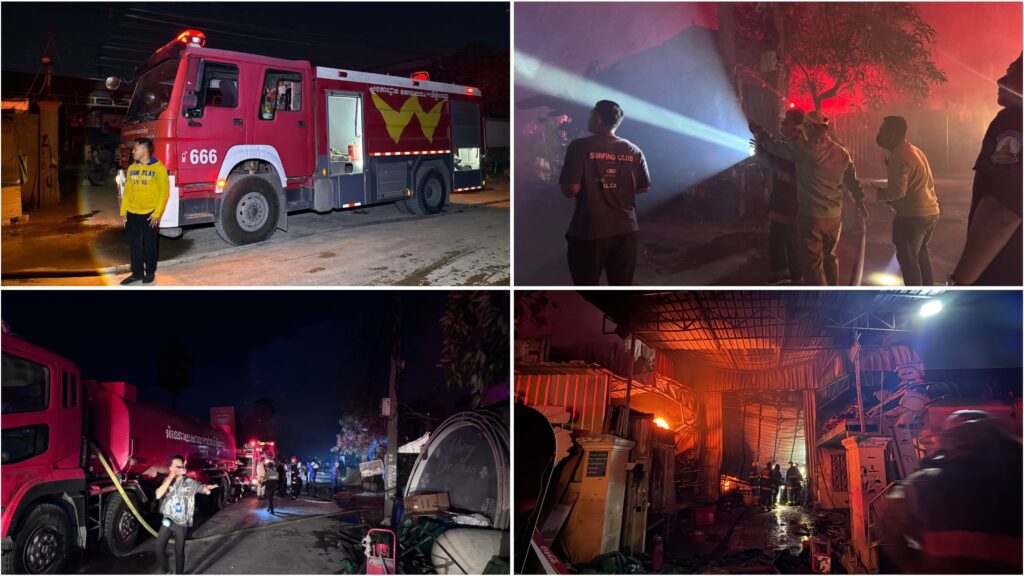 អគ្គិភ័យឆាបឆេះឃ្លាំងចំនួន ៣ ខូចខាតធ្ងន់ធ្ងរ នៅខណ្ឌសែនសុខ