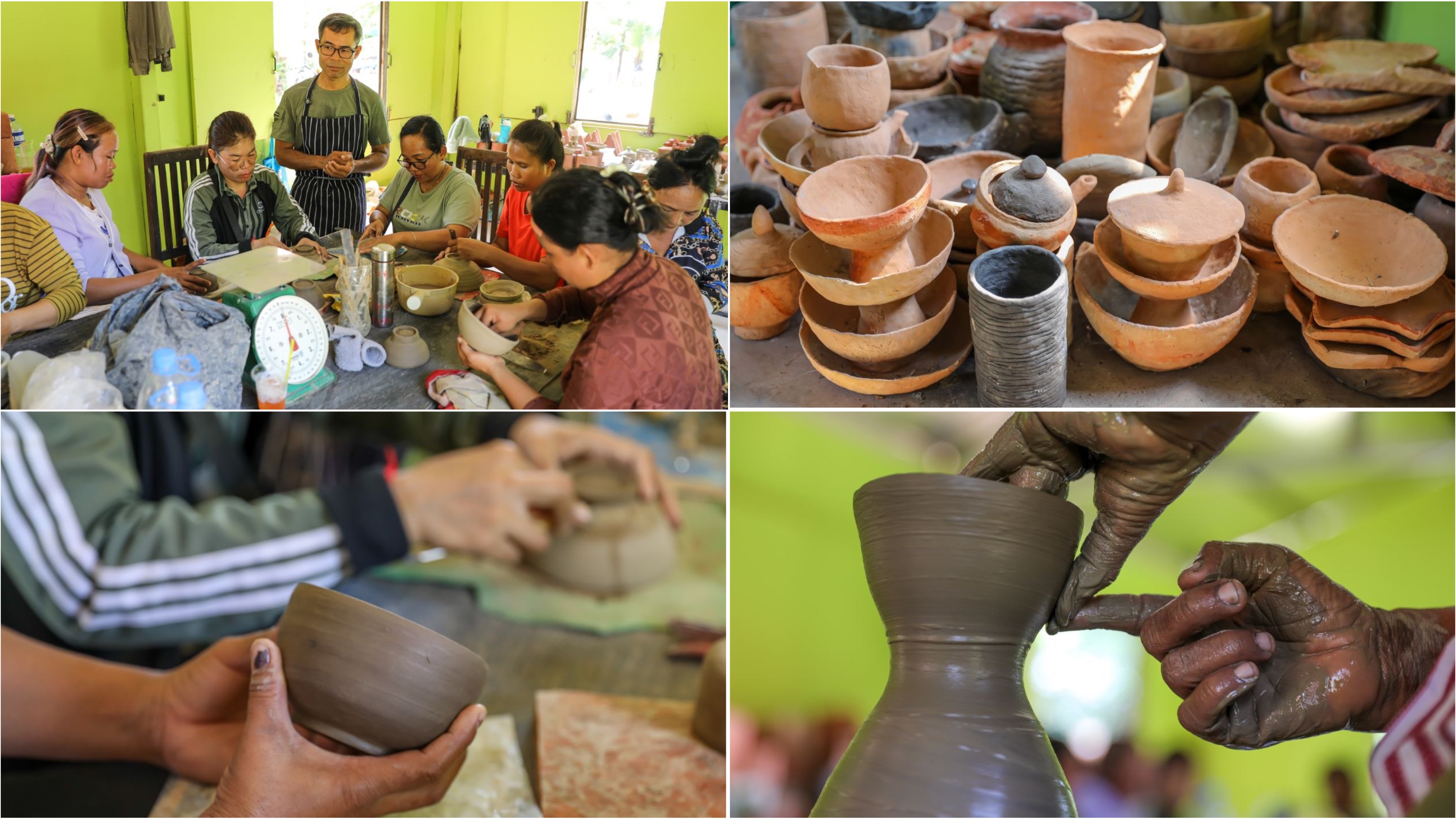 ពលរដ្ឋនៅក្រុងរុនតាឯកតេជោសែន ចូលរៀនវគ្គបណ្តុះបណ្តាលជំនាញវិជ្ជាជីវៈដូនតា ផ្នែកកុលាលភាជន៍