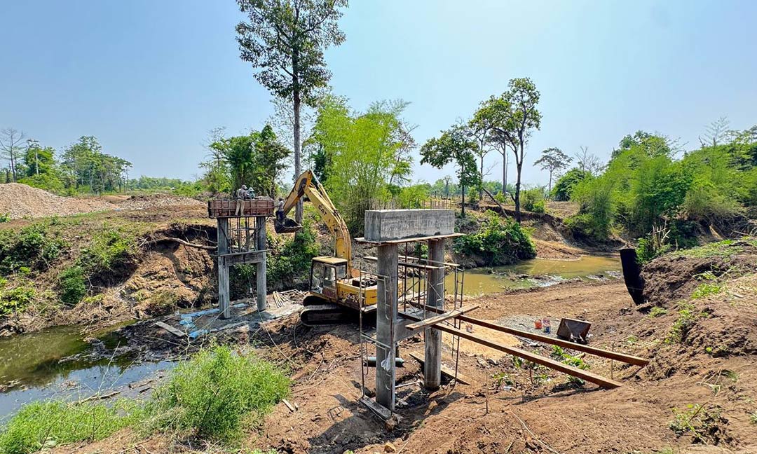 ស្ពានគ្រឹះថ្មប្រវែងជិត ៤០ ម៉ែត្រ នៅស្រុកកែវសីមា សម្រេចបាន ៦០% គ្រោងបញ្ចប់ចុងខែឧសភា