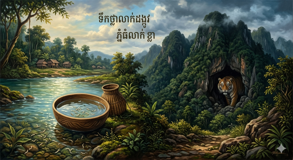 ការបកស្រាយសុភាសិតខ្មែរ «ទឹកថ្លាលាក់ដង្កូវ ភ្នំធំលាក់ខ្លា»