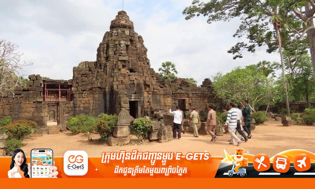អភិបាលស្រុកបាទី ជំរុញរៀបចំបរិស្ថាន និងដាំដើមឈើនៅរមណីយដ្ឋានទន្លេបាទី និងប្រាសាទតាព្រហ្ម ដើម្បីទាក់ទាញទេសចរ
