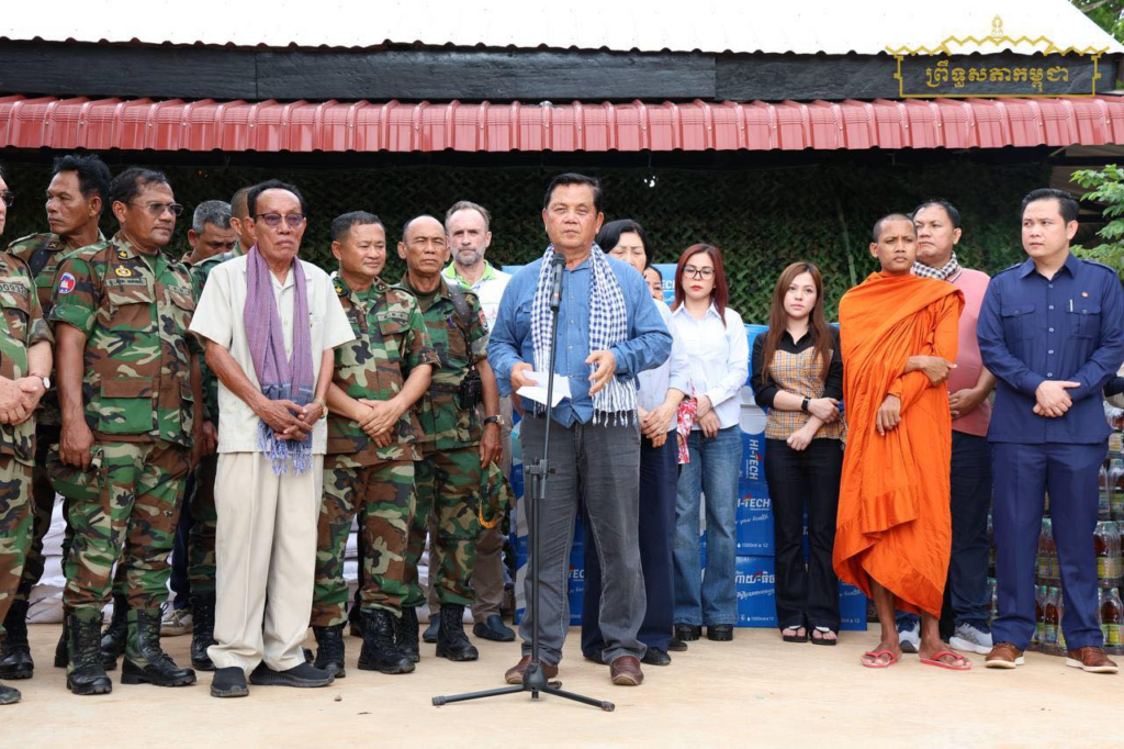 អណ្ដូងទឹក៥ទីតាំង ត្រូវបានថ្នាក់ដឹកនាំព្រឹទ្ធសភាប្រគល់ឱ្យកងទ័ពដែលឈរជើងនៅតំបន់ថ្មដា
