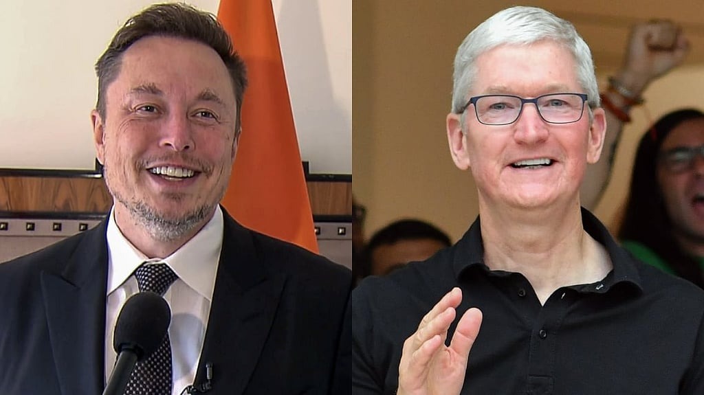 Elon Musk និង Tim Cook