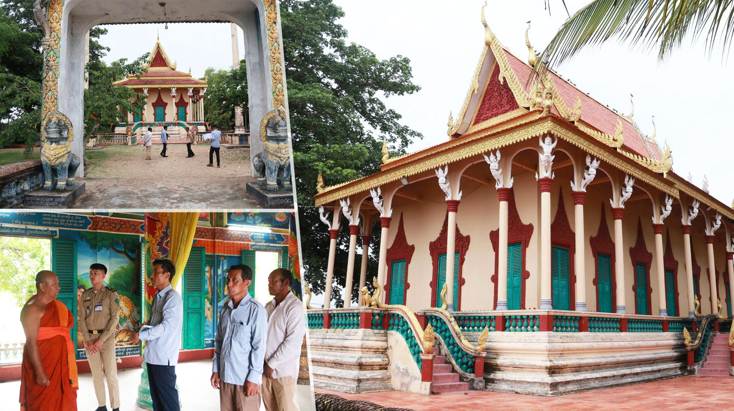 មន្ត្រីវប្បធម៌កំពង់ឆ្នាំង ចុះស្រង់ទិន្នន័យ “ព្រះវិហារបុរាណ” វត្តយុគន្ធរ ដើម្បីអភិរក្សបេតិកភណ្ឌជាតិ